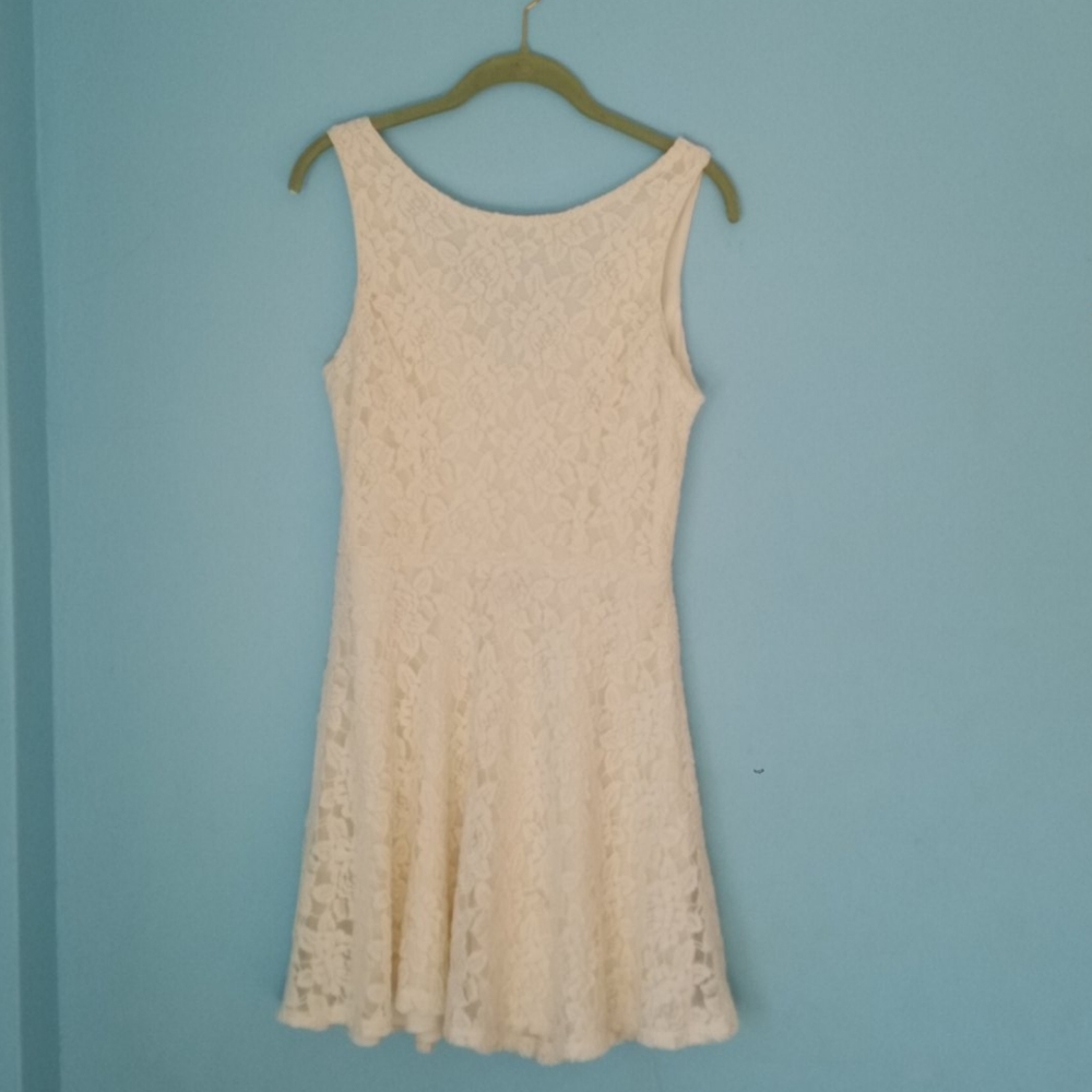 Off-white skater dress